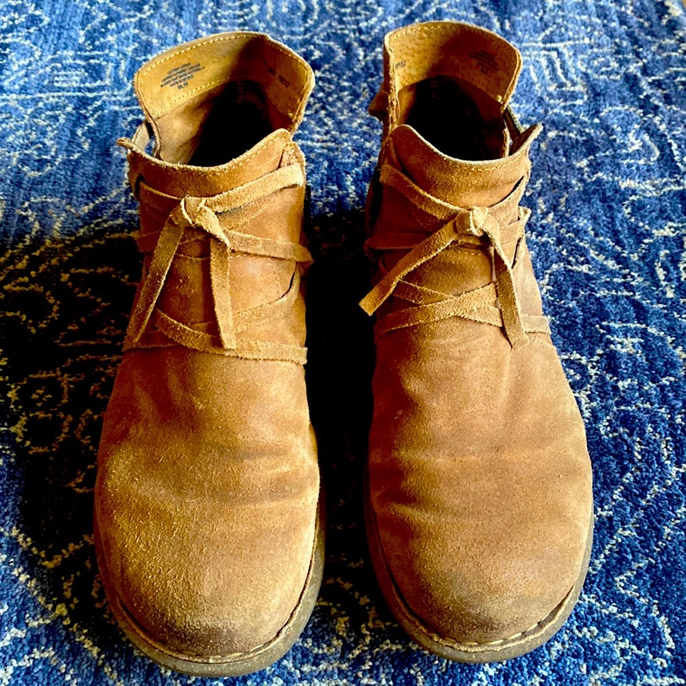 Born F59102 Tarkington Toasted Almond Brown Leather Women’s Booties Size 8.5